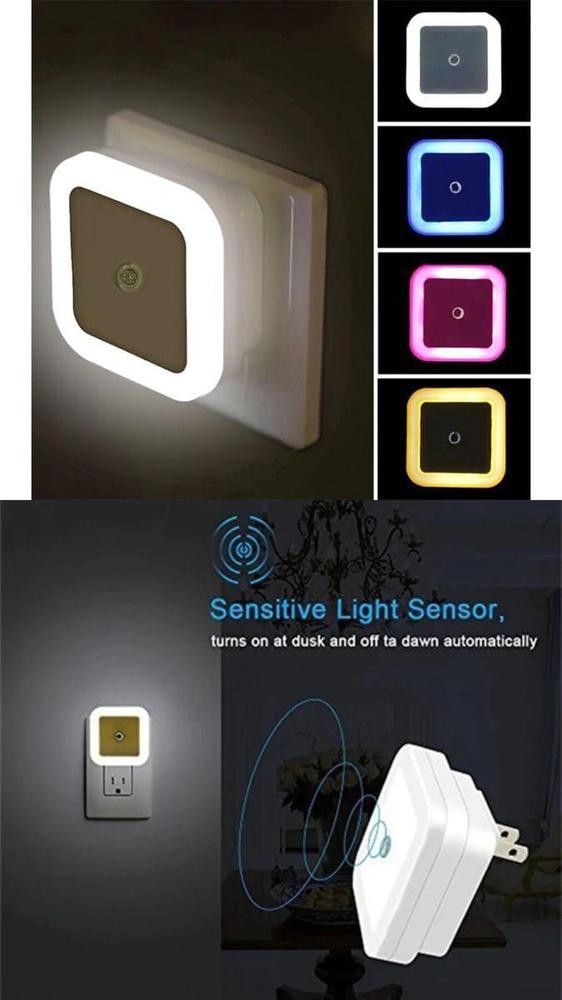 Automatic Dusk to Dawn LED Night Light – EU/US Plug-In Wall Lamp