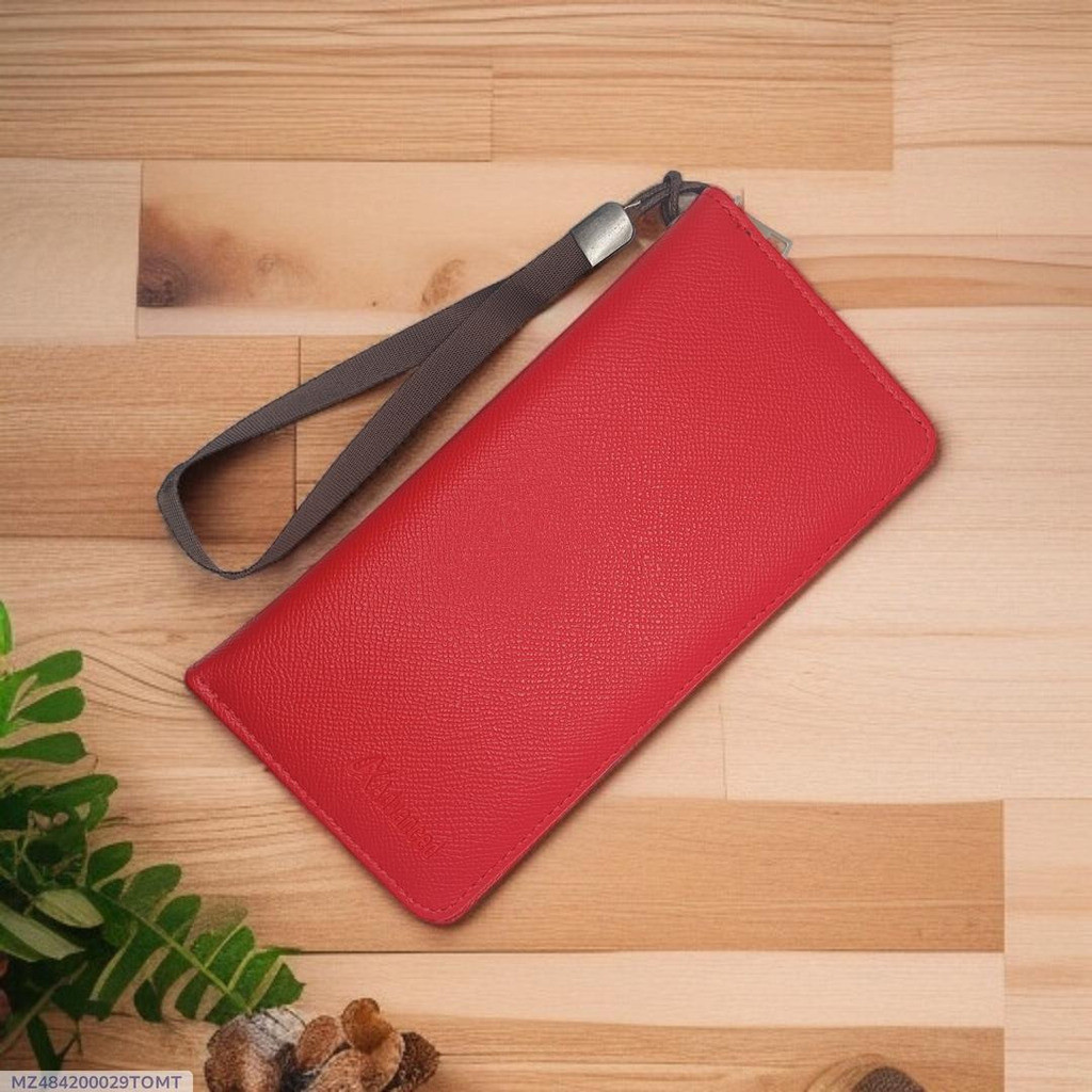 Stylish Women’s Red PU Leather Clutch – Elegant Formal Handbag