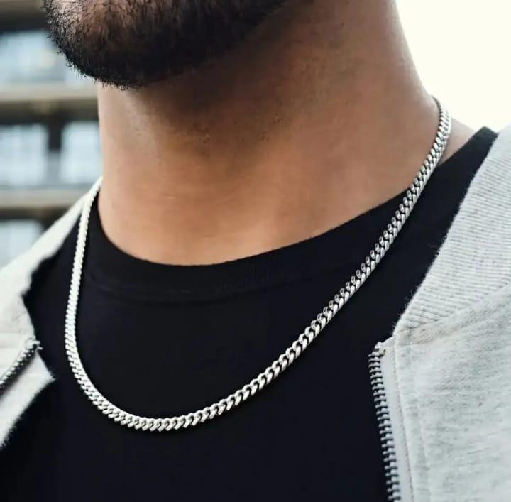 Trendy Silver Stainless Steel Necklace & Ring Set (2 Pieces) | Long Lasting Jewelry